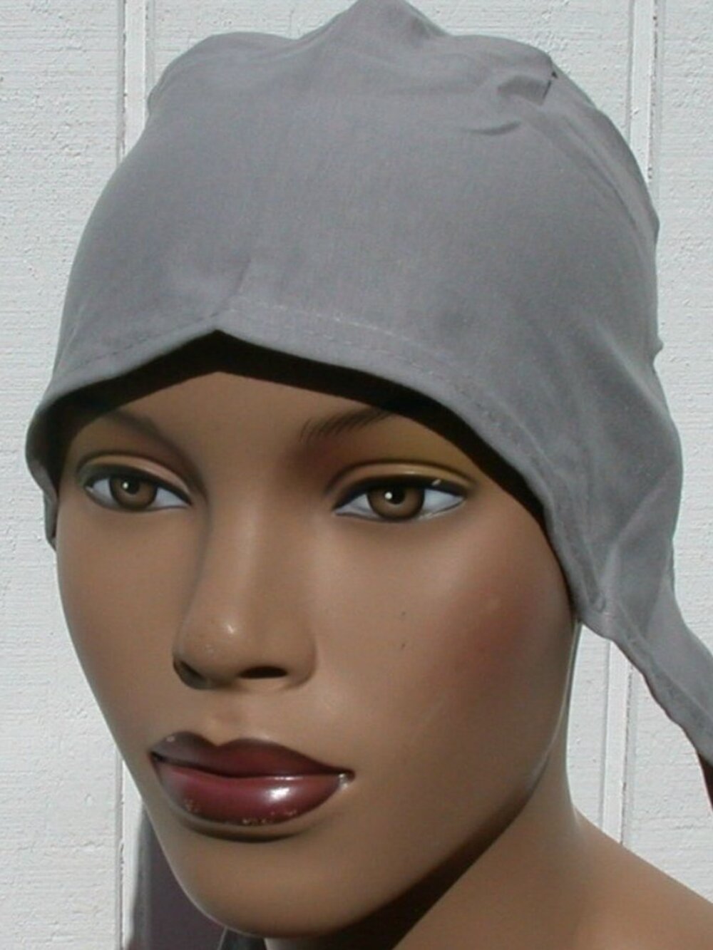 Light Grey Cotton Tie Back Bonnet Hijab Undercap